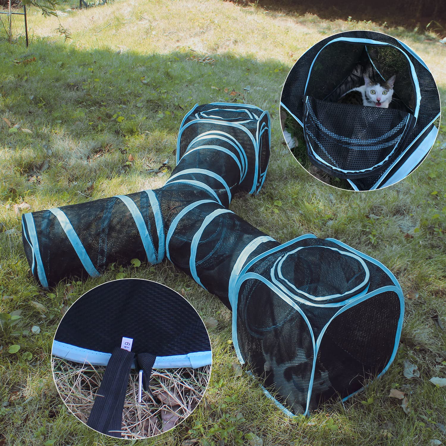 INTURN Tente chat, portes zippées flexibles pour réagencer l’espace rapidement.