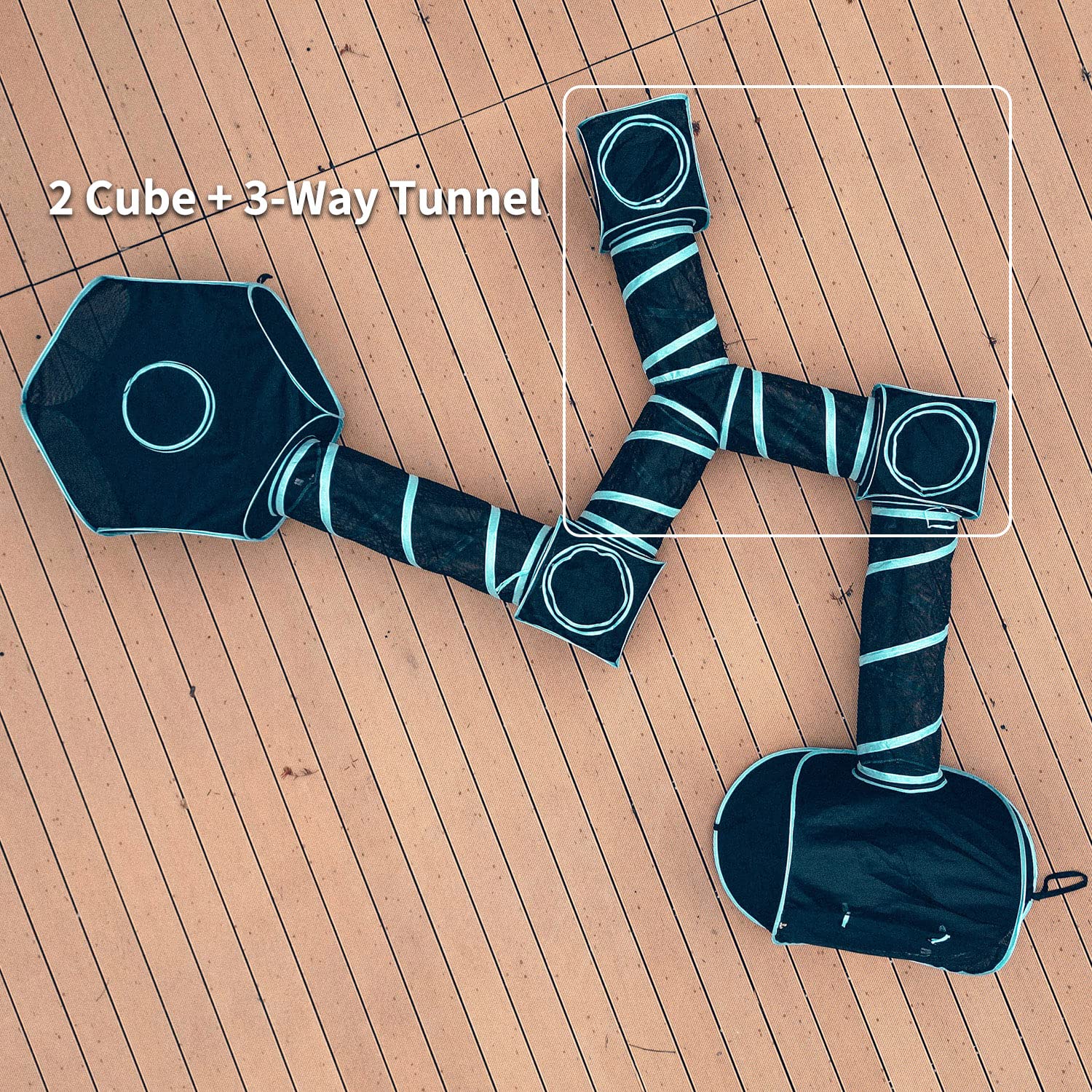 INTURN Tente chat zone de jeu extensible avec configurations variées pour divers agencements.