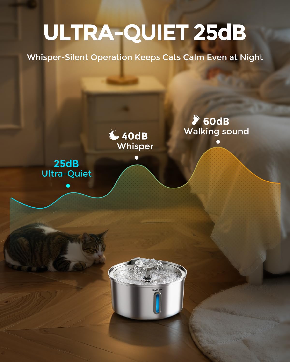 Invengo deux flux eau fleurs, incitant les animaux à boire davantage.