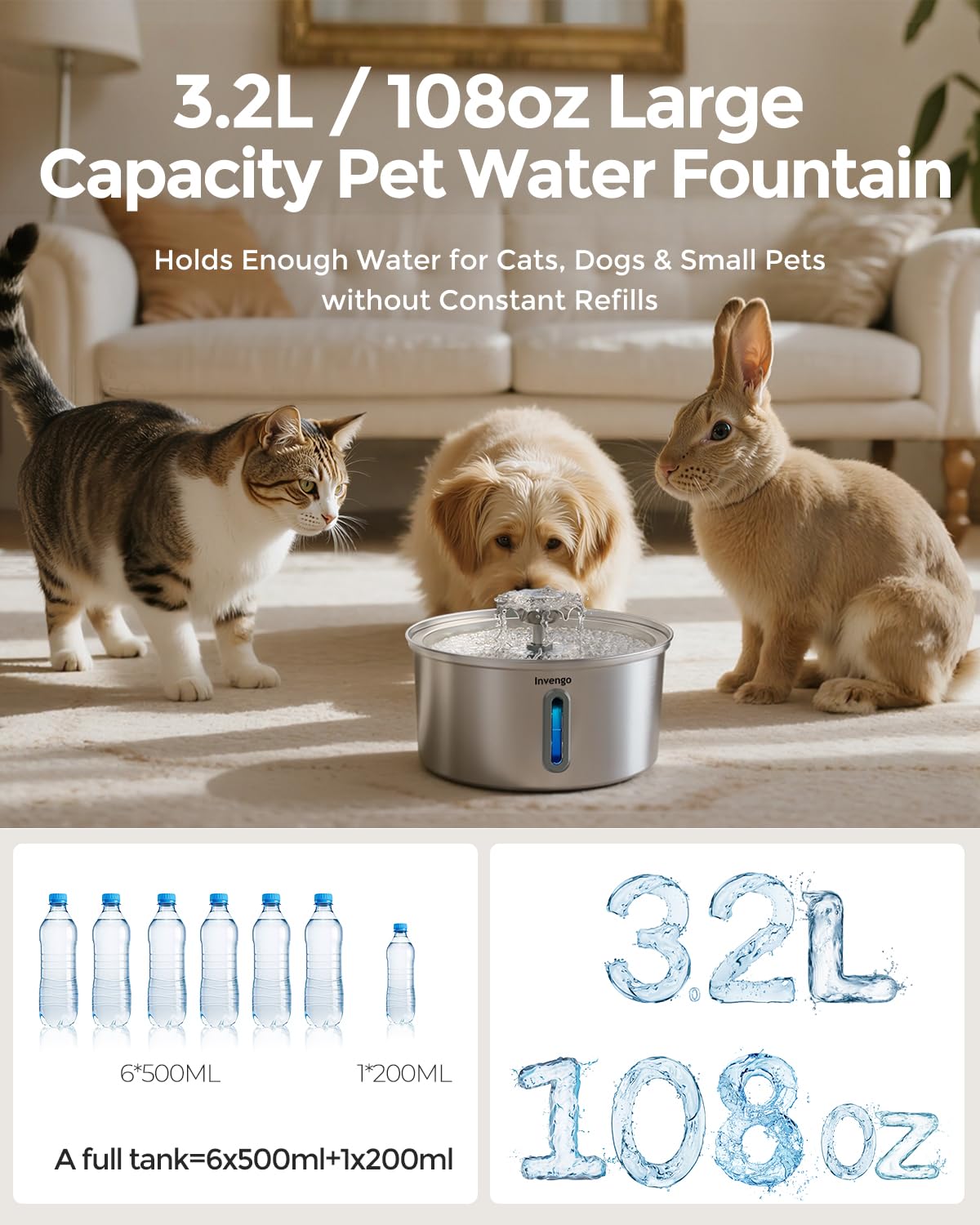 Invengo filtration 5 couches purifie l’eau et prolonge sa fraîcheur.