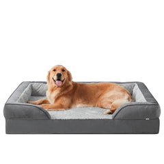 Canapé INVENHO pour chien XL avec chaise en C offrant un espace apaisant et sécurisé.