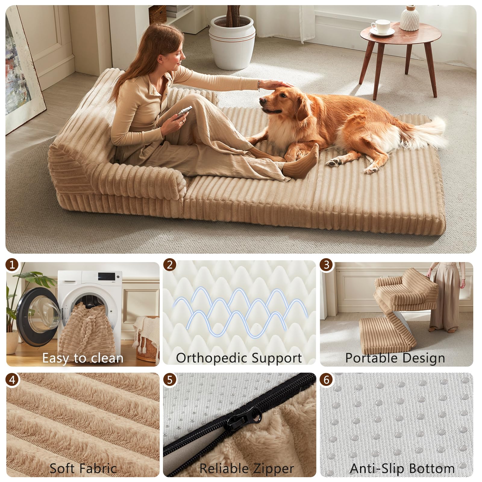 Coussin de maintien rembourré INVENHO soutient tête et cou en douceur.