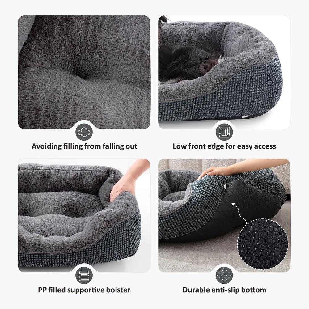 Lit INVENHO base anti-glisse pour stabilité lors des mouvements.