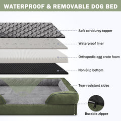 INVENHO lit chien doublure impermeable protege la mousse contre les liquides