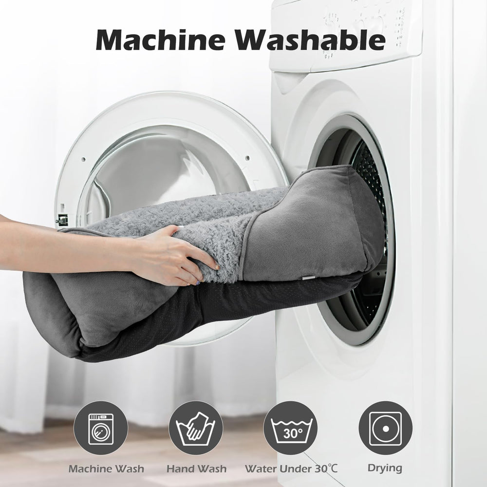 INVENHO lit-chien grand rectangle, lavage en machine facile pour l'hygiène.