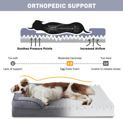 INVENHO lit chien avec housse lavable et imperméable pour entretien facile.