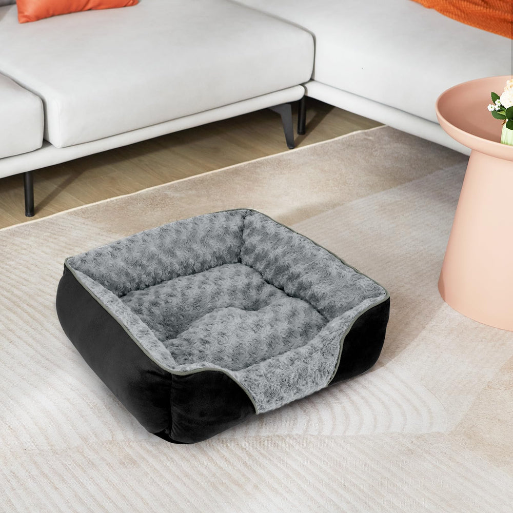 INVENHO lit-chien-moyen-dimensions-25x21-rectangulaire: adapté pour chiens de taille moyenne.