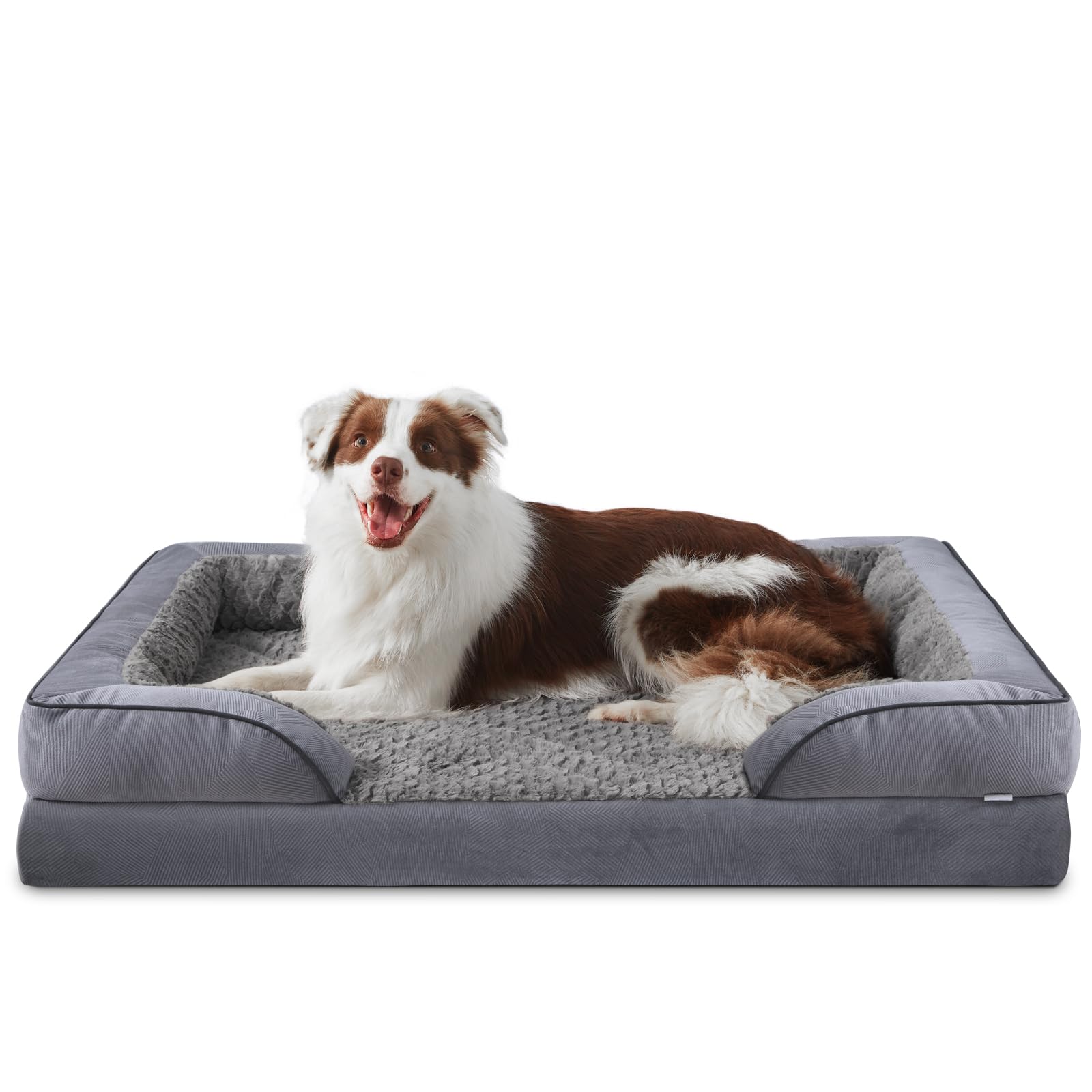 INVENHO lit chien orthopédique mousse egg-crate offre soutien confortable.