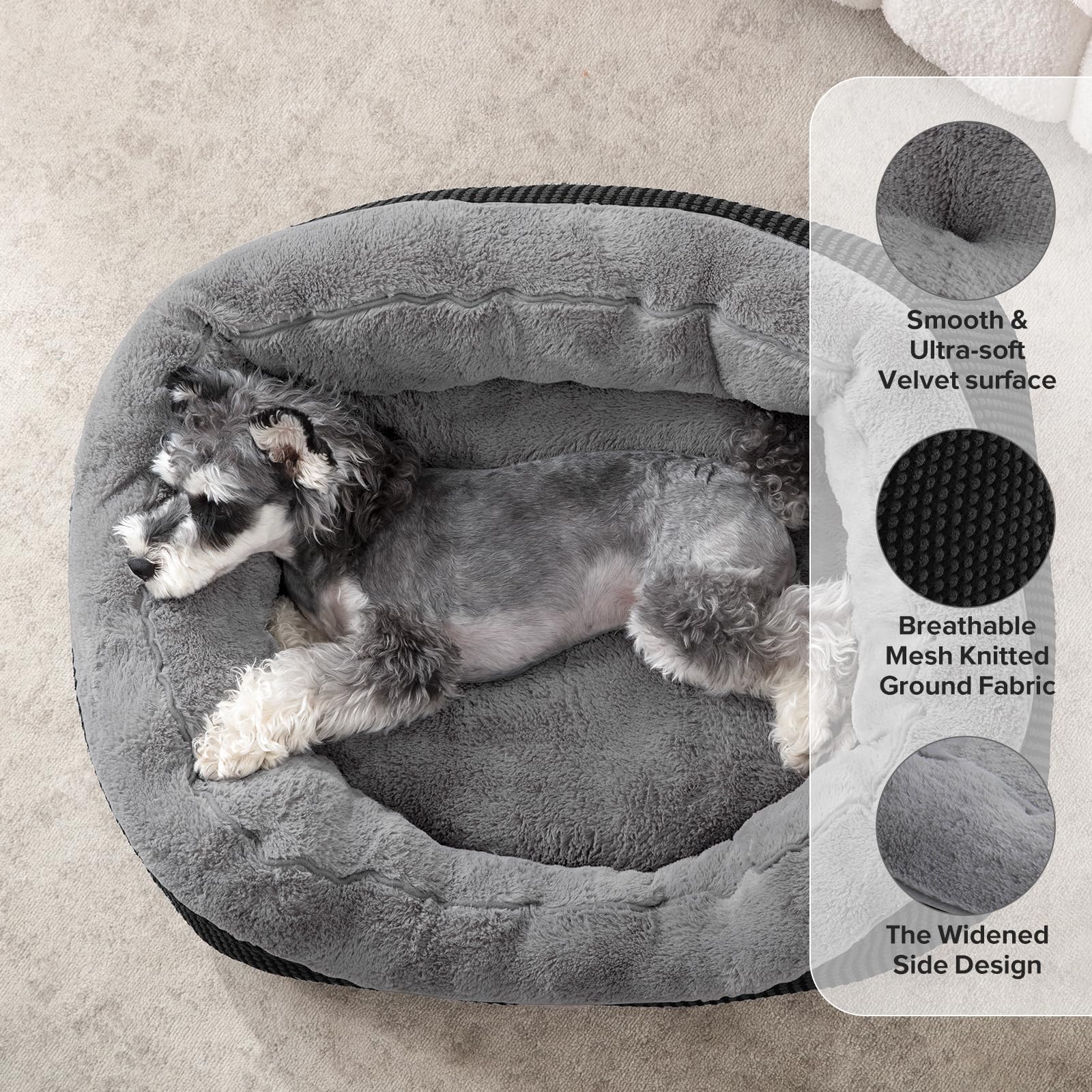 INVENHO lit-chien-orthopedique-soutien, soutien ciblé pour les articulations et le dos