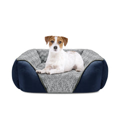 INVENHO lit-chien rectangulaire orthopédique, soutien du cou et confort nocturne