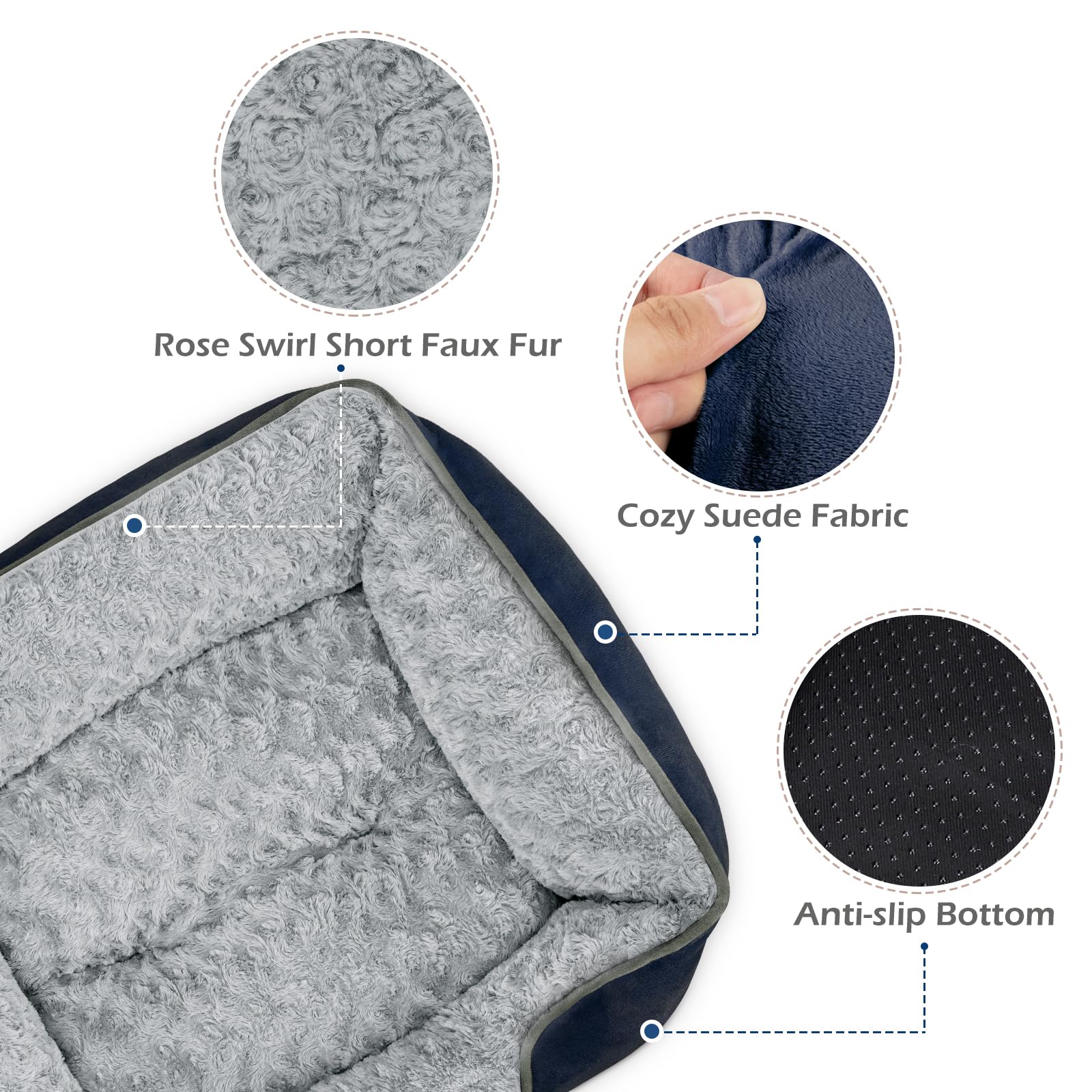 INVENHO lit-chien taille médiane 14 kg, ajustement idéal