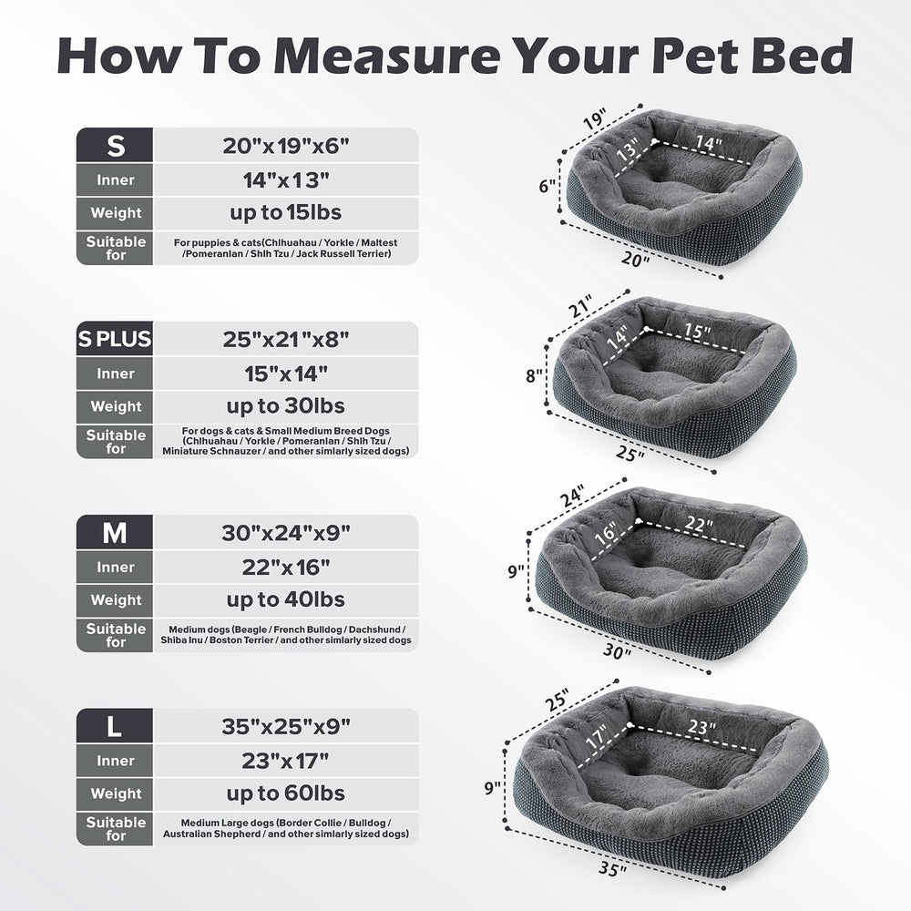 Lit INVENHO taille moyenne 30x24x9 adaptée pour chiens jusqu'à 40 lb.