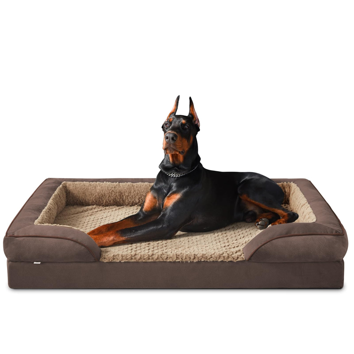 Lit INVENHO orthopédique XXL avec mousse de soutien pour articulations et confort.
