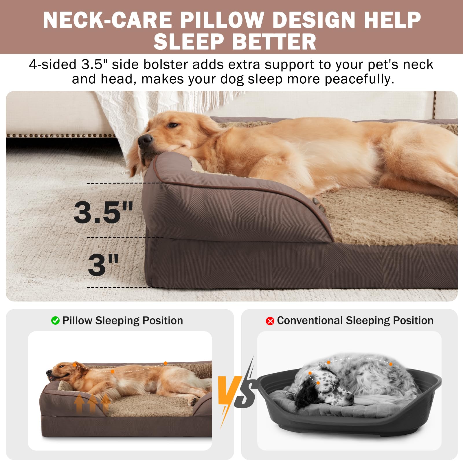 Lit INVENHO surface douce en peluche réconfortante pour un sommeil profond.