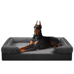 INVENHO lit orthopédique XXL pour chien, soutien et confort durable.