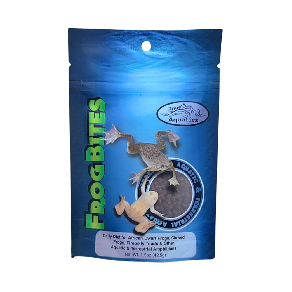 Invert Aquatics Frog Bites – pellets mous qui coulent pour nourrir les grenouilles facilement.