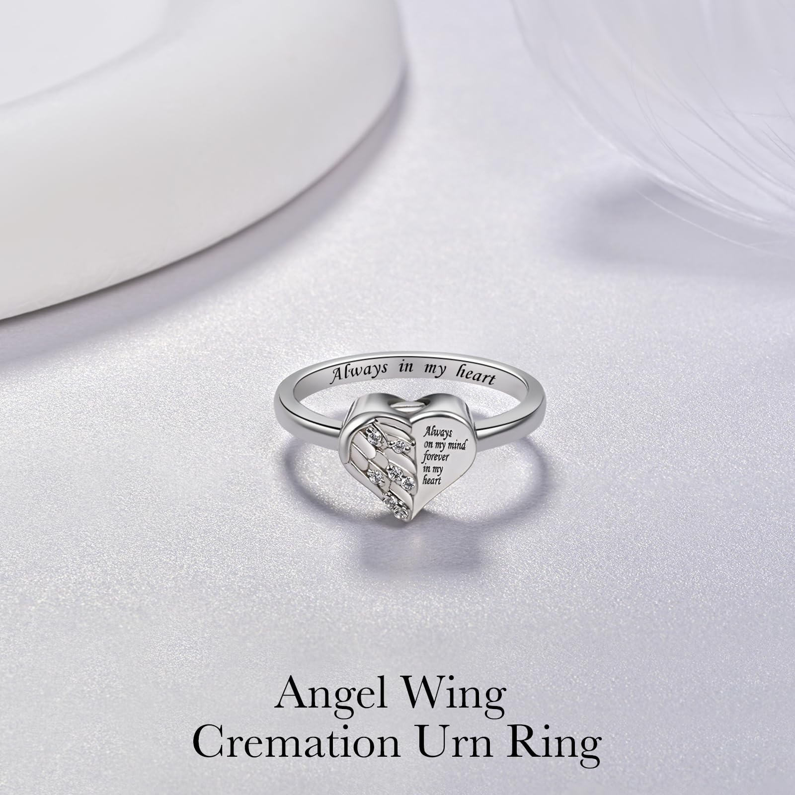IOHUPCI anneau argent sterling urn: maintien discret des cendres.