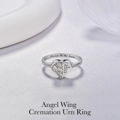 IOHUPCI anneau argent sterling urn: maintien discret des cendres.