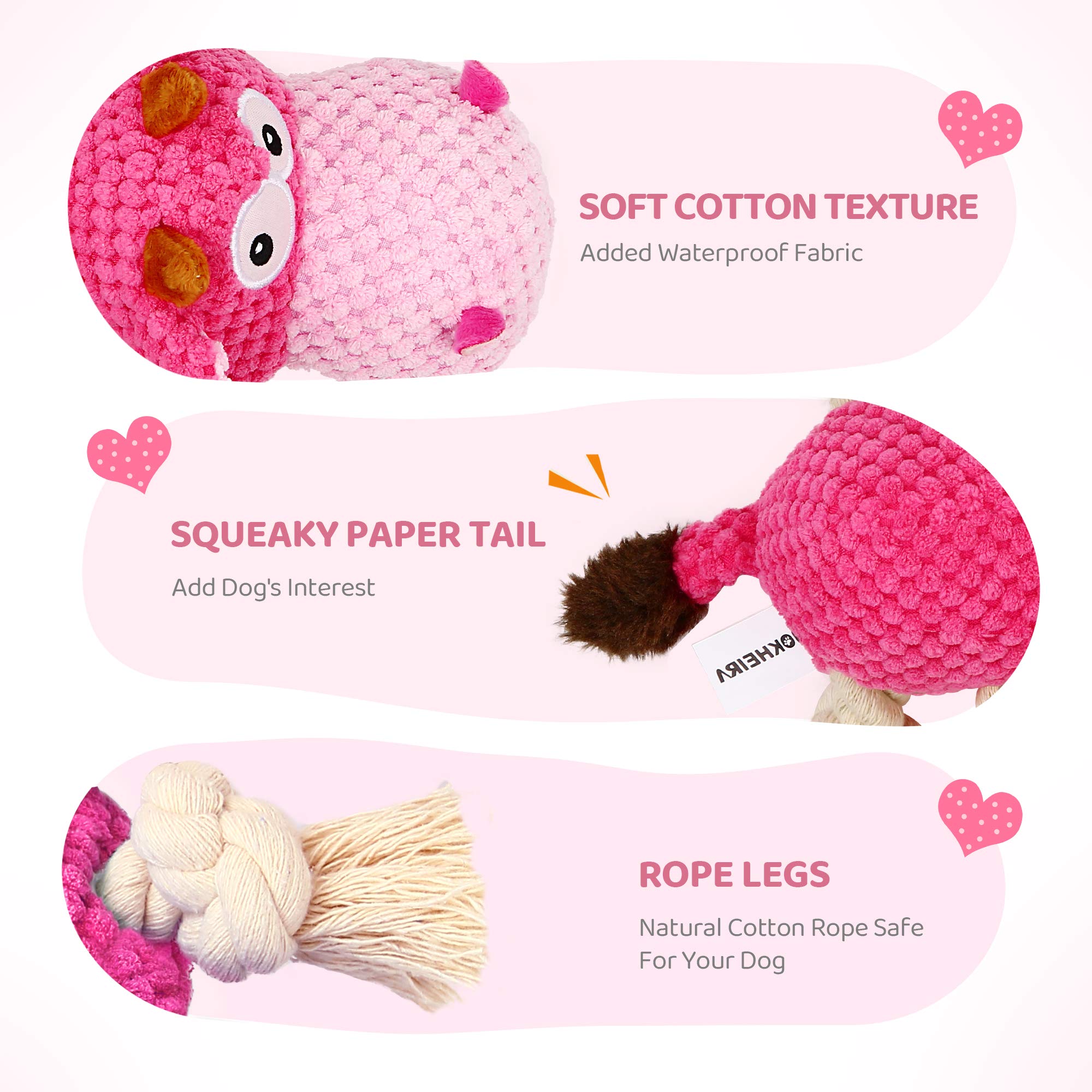 IOKHEIRA – Doudou crinkle papier, stimulation auditive pour plus d’amusement.