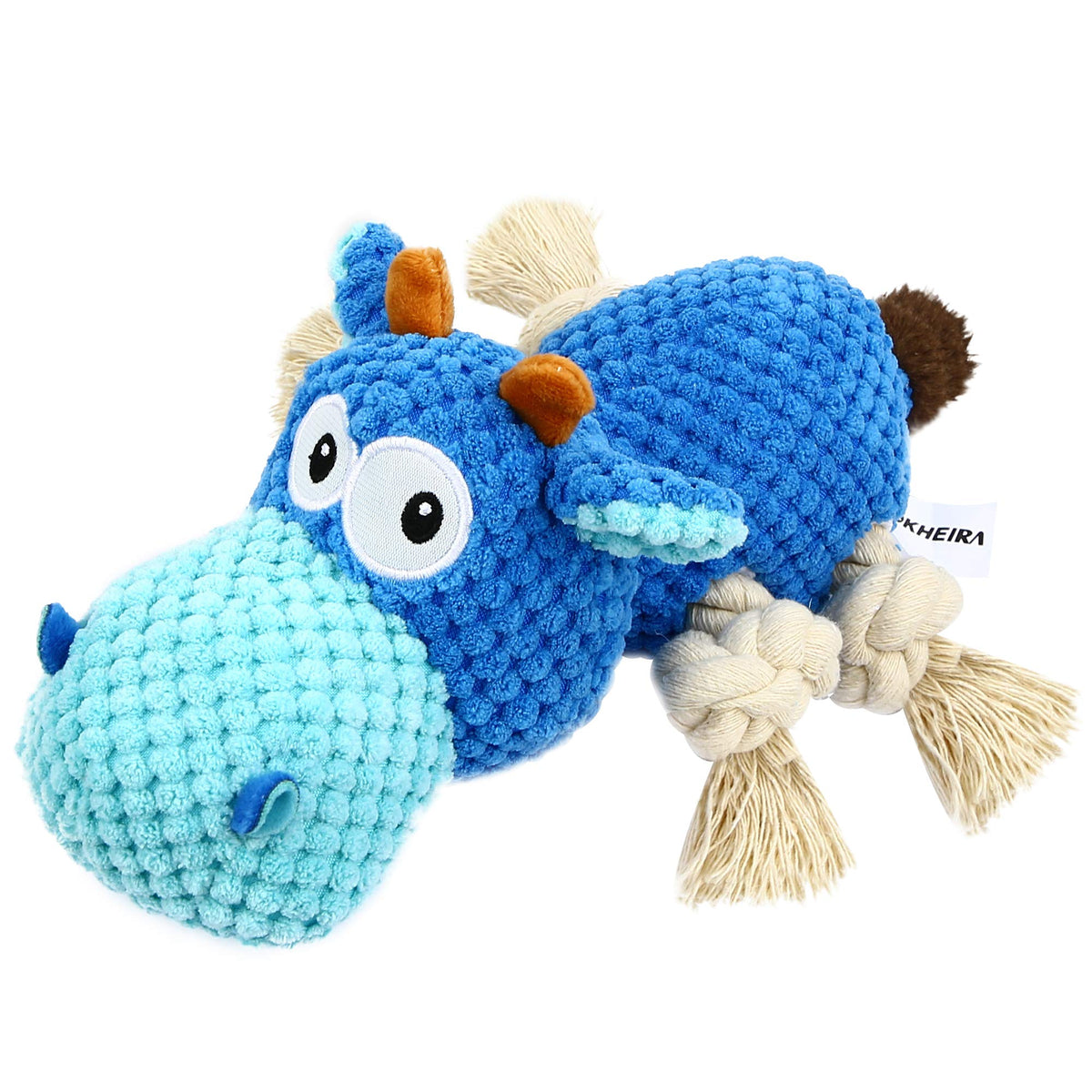 Doudou IOKHEIRA pour gros mordeurs, bleu royal, confort et durabilité.