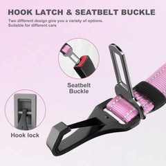IOKHEIRA harnais voiture chien attache-boucle intégré, polyvalent pour différents sièges.