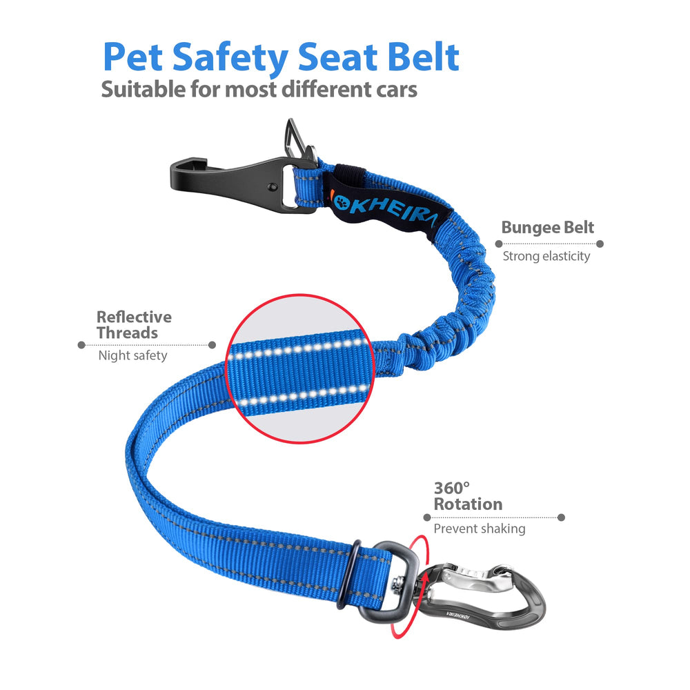 IOKHEIRA Réglage longueur ceinture chien pour position assise ou couchée.