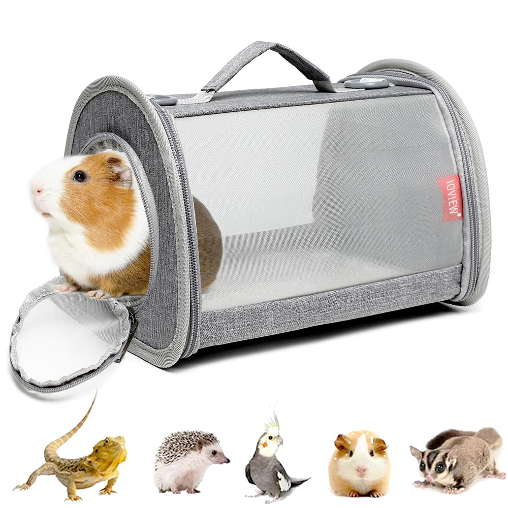 SAC IOVIEW pour petit animal, vue avant, léger et pratique en voyage.