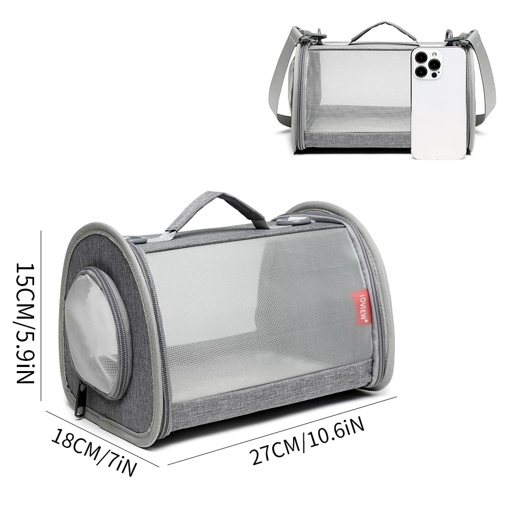 Porte-sac IOVIEW: poignée et sangle pour transport facile.