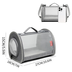 Porte-sac IOVIEW: poignée et sangle pour transport facile.