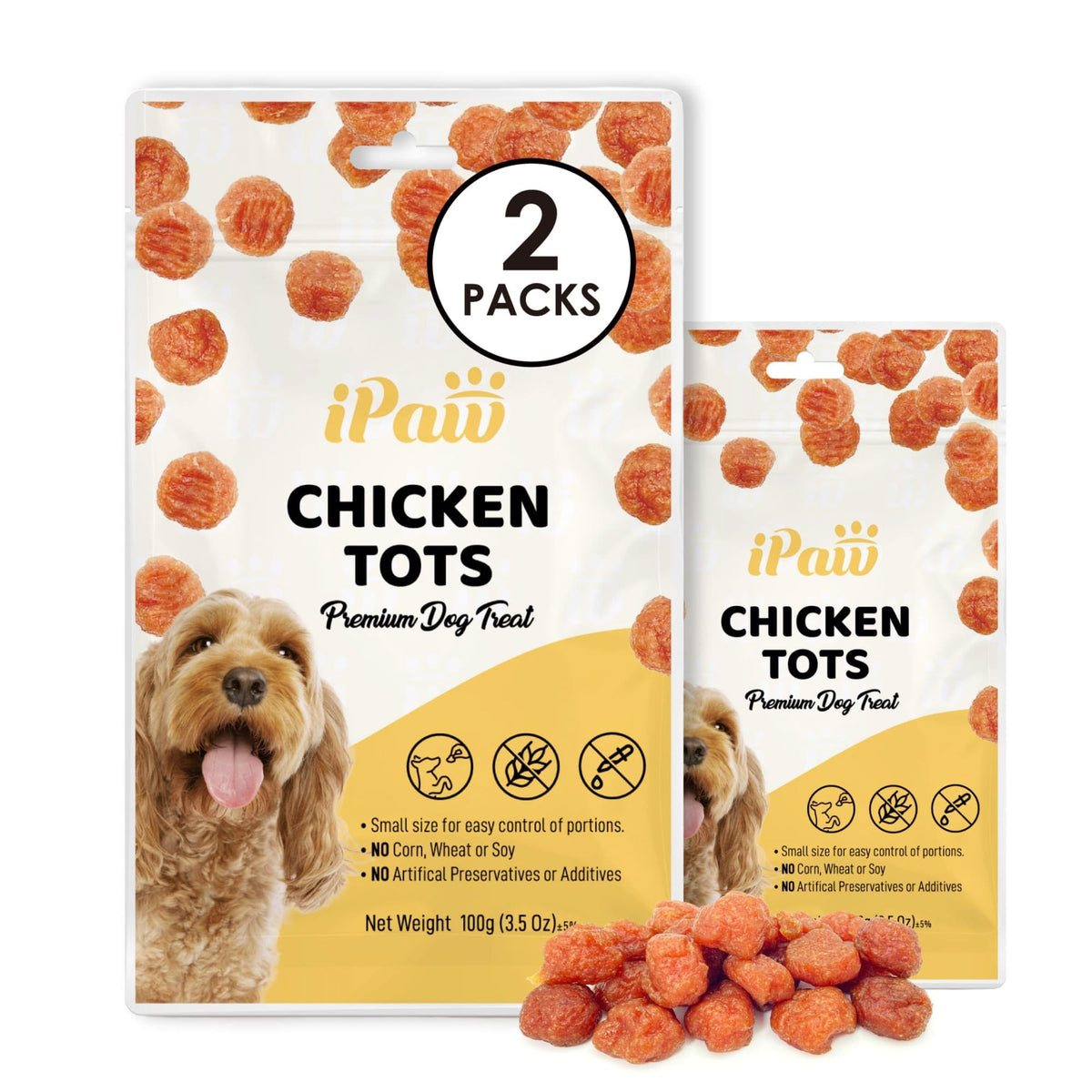 iPaw 2 Saver Combo croquettes poulet tots - récompense idéale pour l’entraînement.