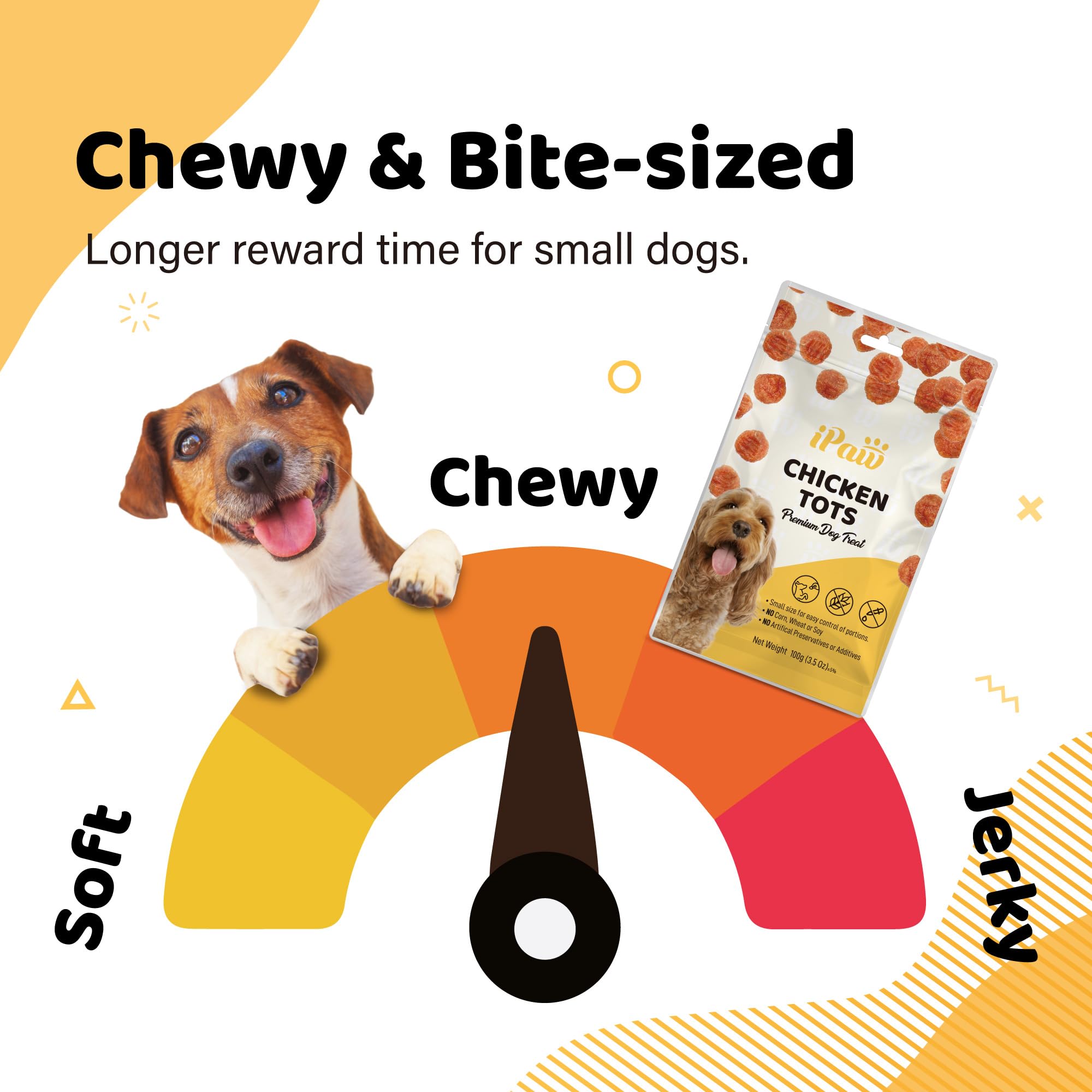 iPaw Chicken Tots: convient a tous les ages, chiot et chien adulte.