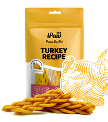 Friandises ipaw dinde braidee potiron, récompense idéale lors du dressage.
