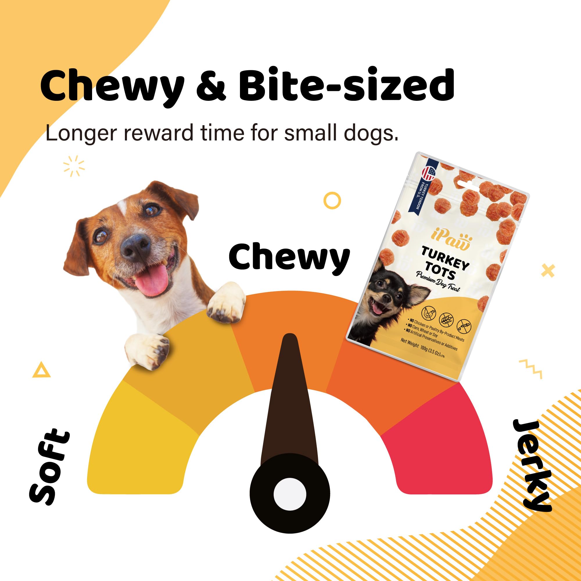 iPaw Turkey Tots : formulation adaptée à tous les âges et niveaux.