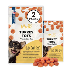 iPaw Turkey Tots : deux paquets prêts pour l'entraînement.
