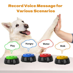 ipawspace ensemble-boutons-communication-chien, vue d’ensemble des quatre coloris