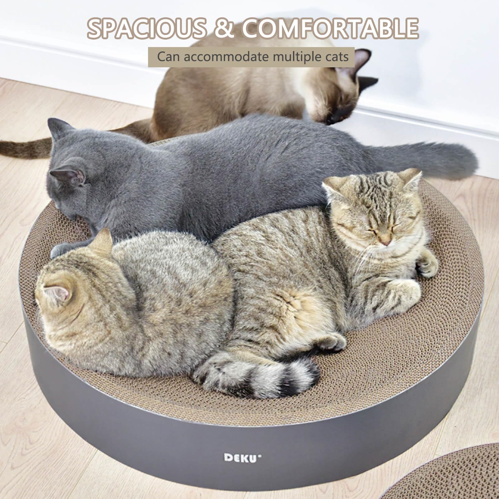 IPEAIN grattoir chat rond bords renforcés pour une utilisation stable.