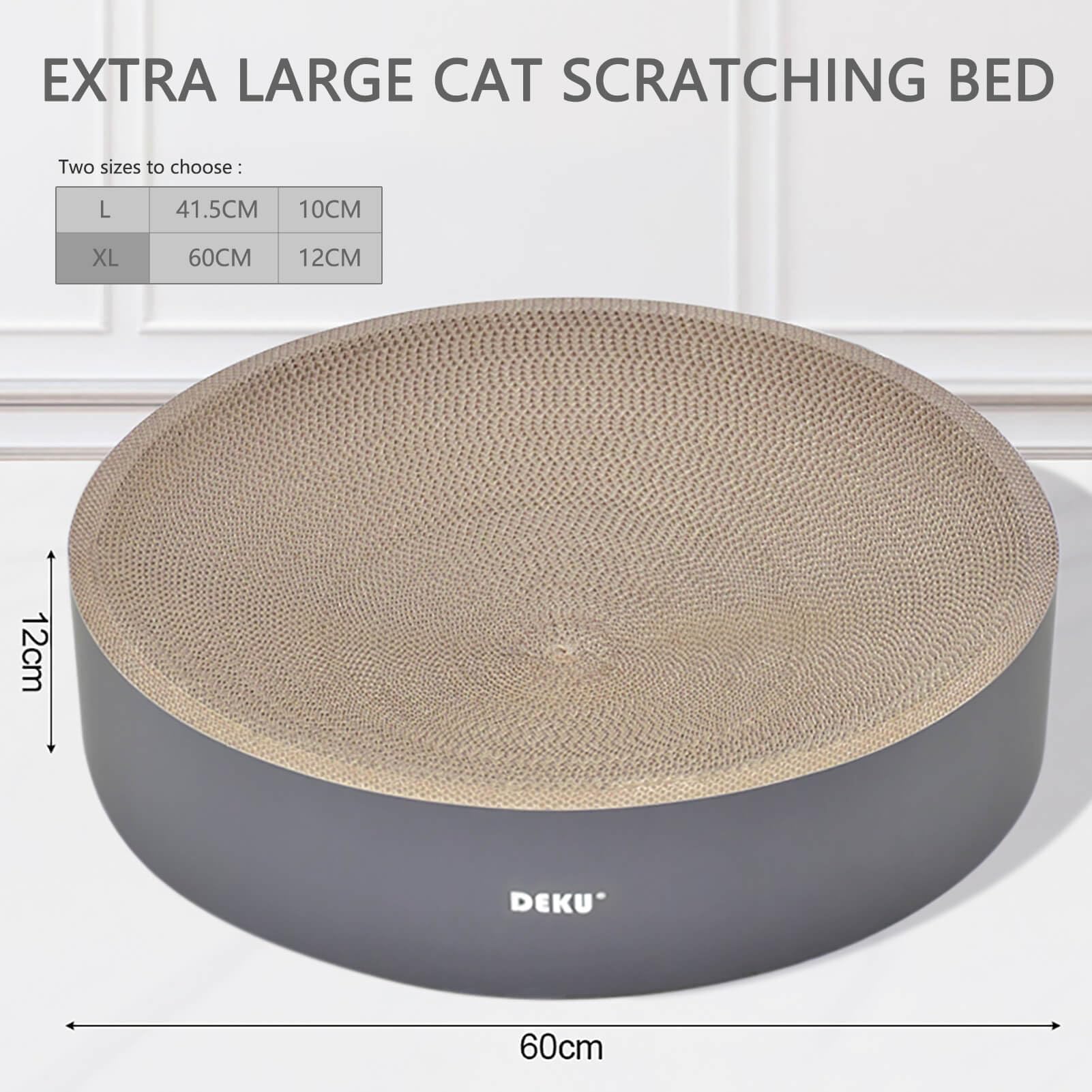 IPEAIN grattoir chat rond fond semi-ferme facilite le ramassage des débris.