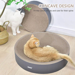 IPEAIN grattoir chat rond surface griffage spacieuse parfaite pour plusieurs chats.