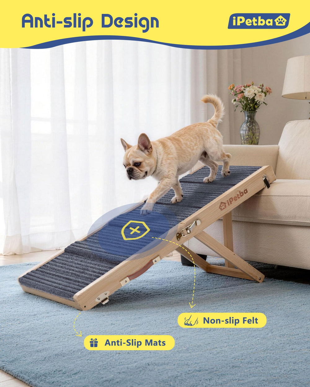 iPetba Rampe chien Pliable et portable, rangement facile.