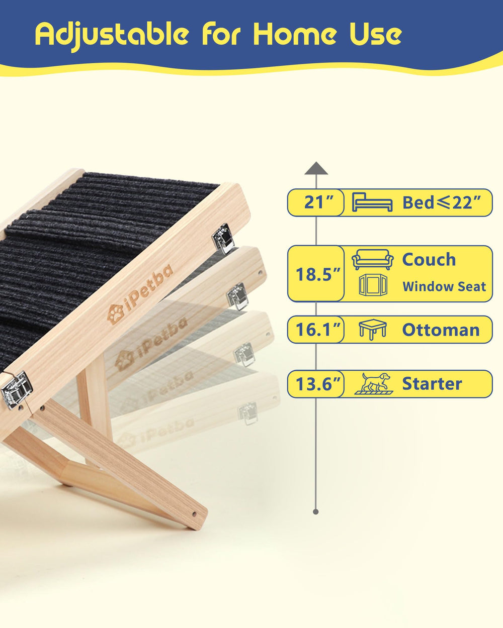 Rampe pliable et légère pour rangement facile et déplacement.