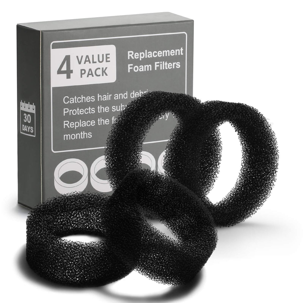 iPettie fontaine d eau eponges-filtre mousse pour proteger la pompe et reduire les debris