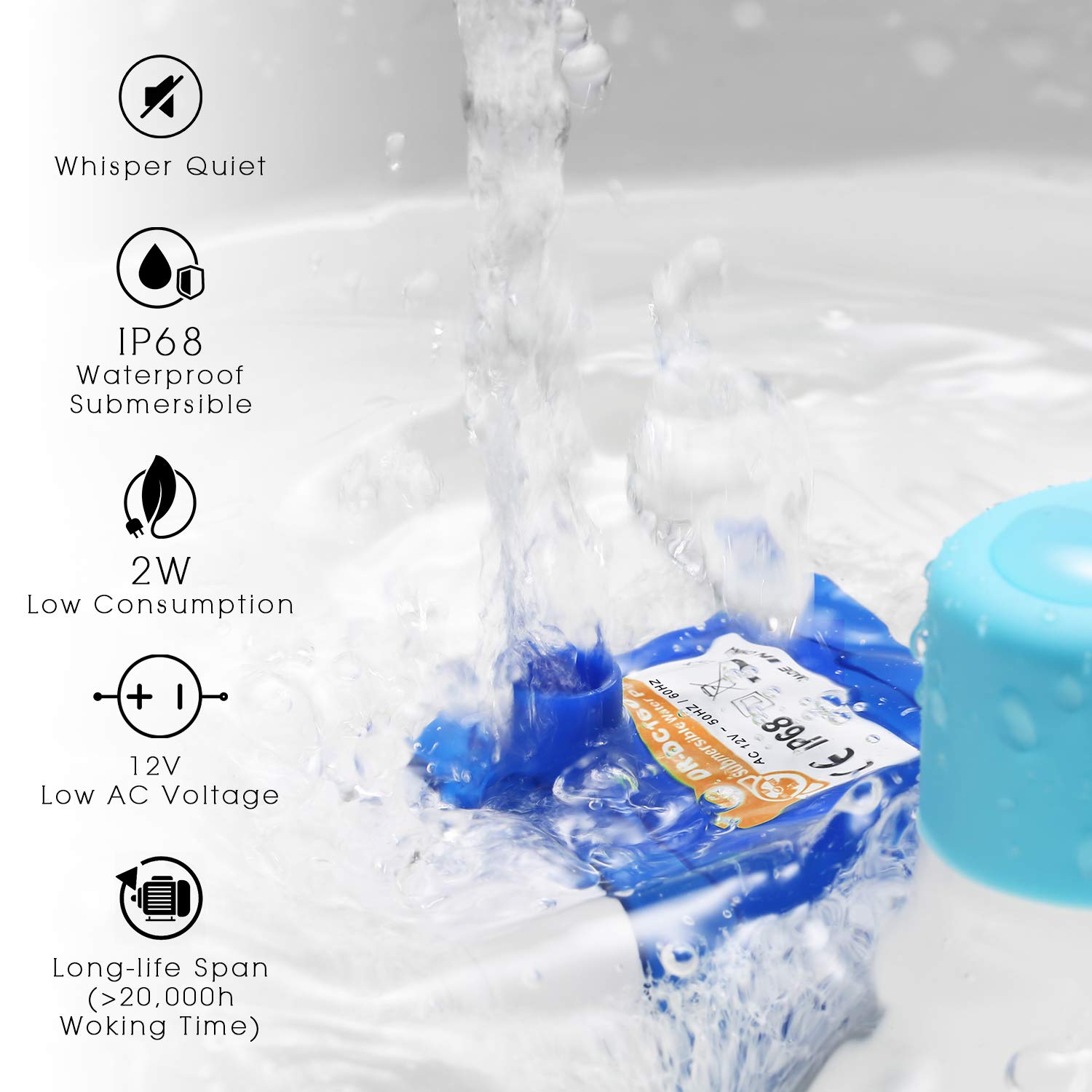 iPettie pompe-fontaine-remplacement-tritone-fiumi-hommii: Remplacement compatible avec Tritone, Fiumi et Hommii.