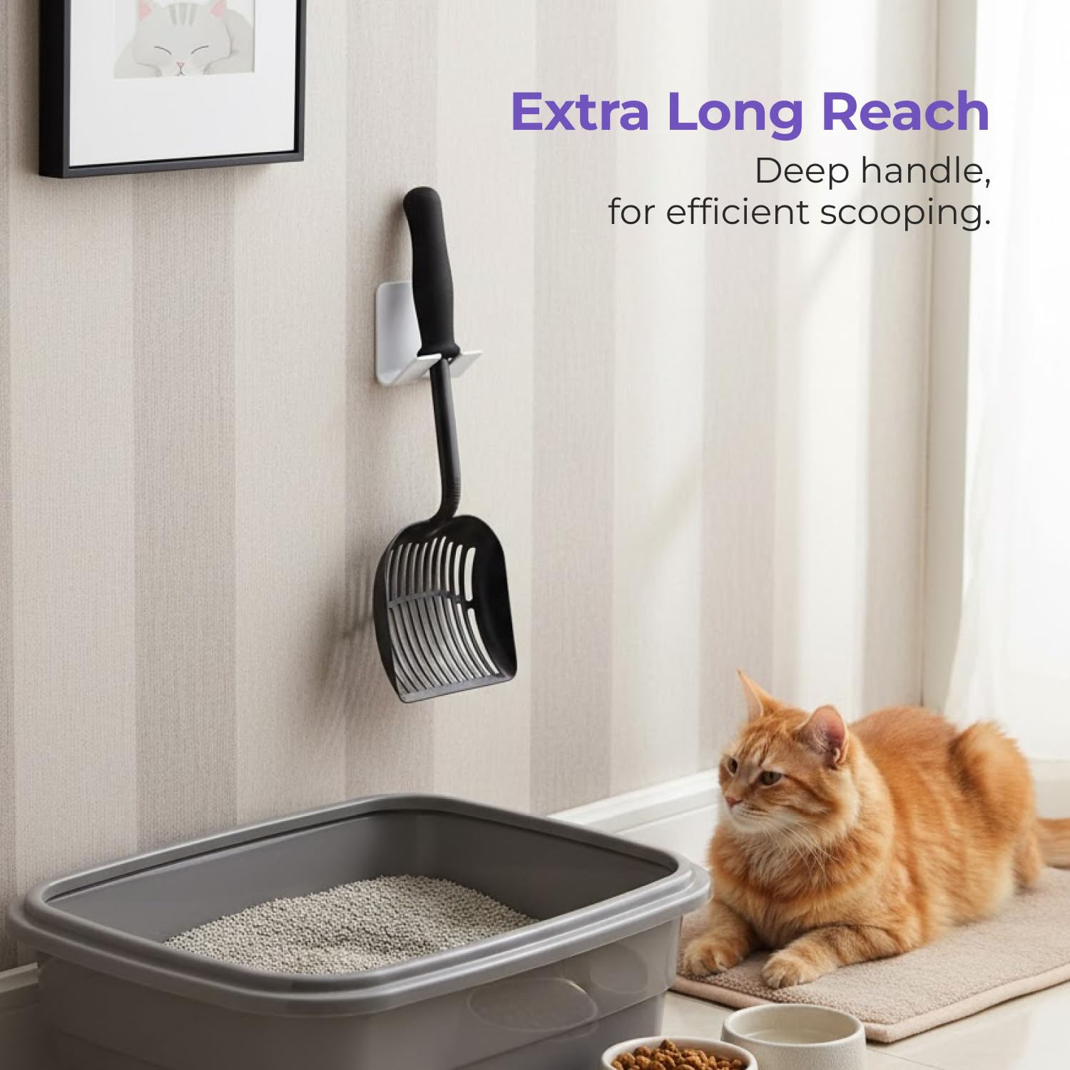 iPrimio support d'accrochage pratique pour rangement près de la litière.