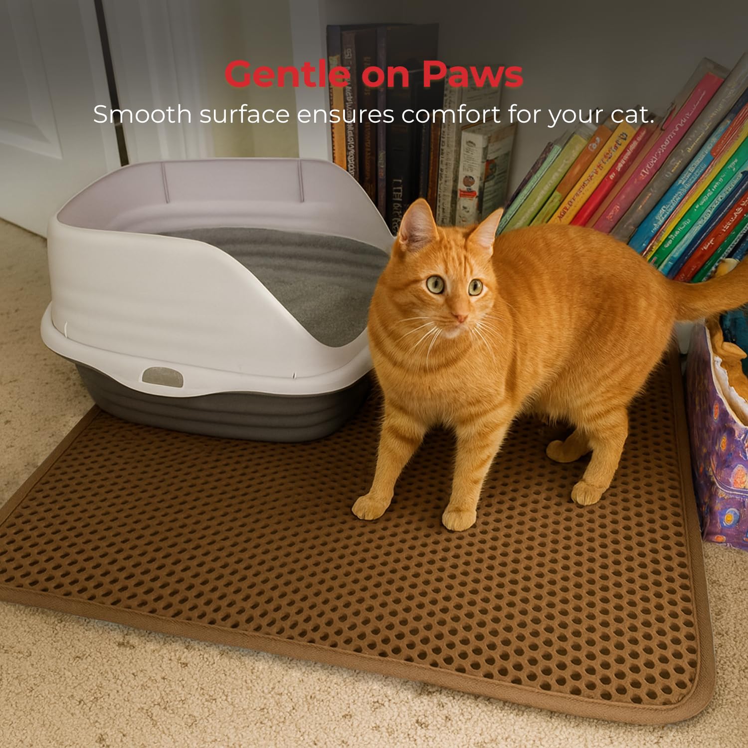 iPrimio Tapis Litière Chat Grand 30x23 – grande taille adaptée