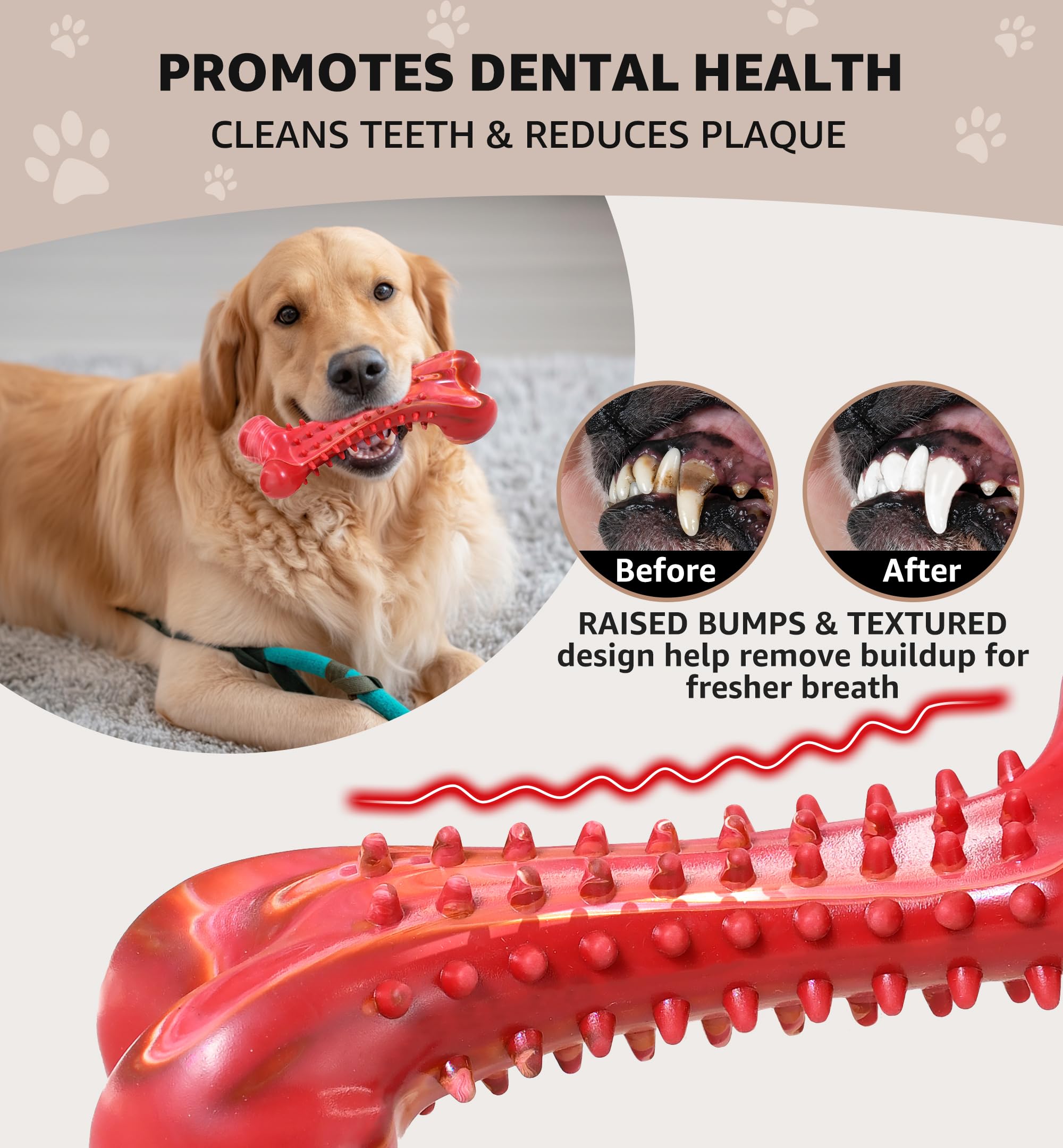 Jouet IPTPAS pour chien – extrémités doubles adaptées à toutes tailles.