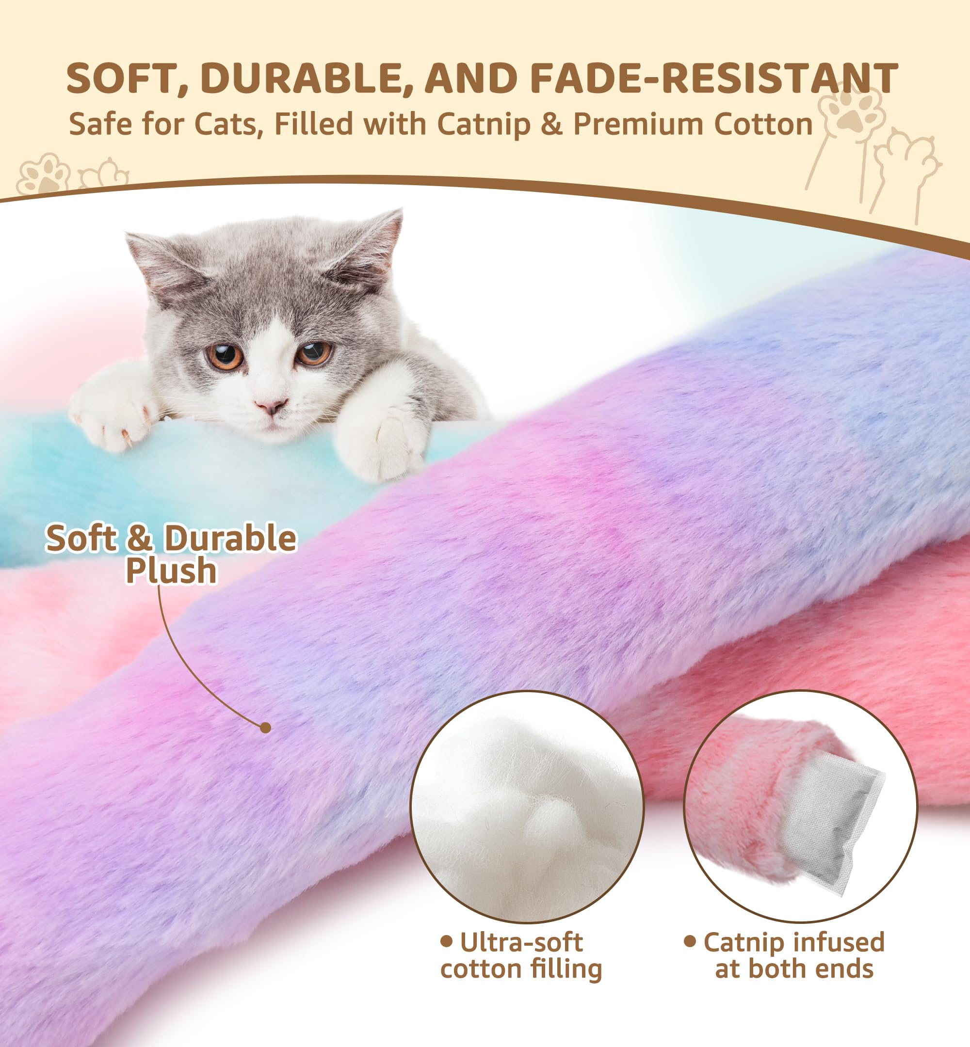 IPTPAS peluche résistante: matériaux doux pour dents et griffes sans danger.