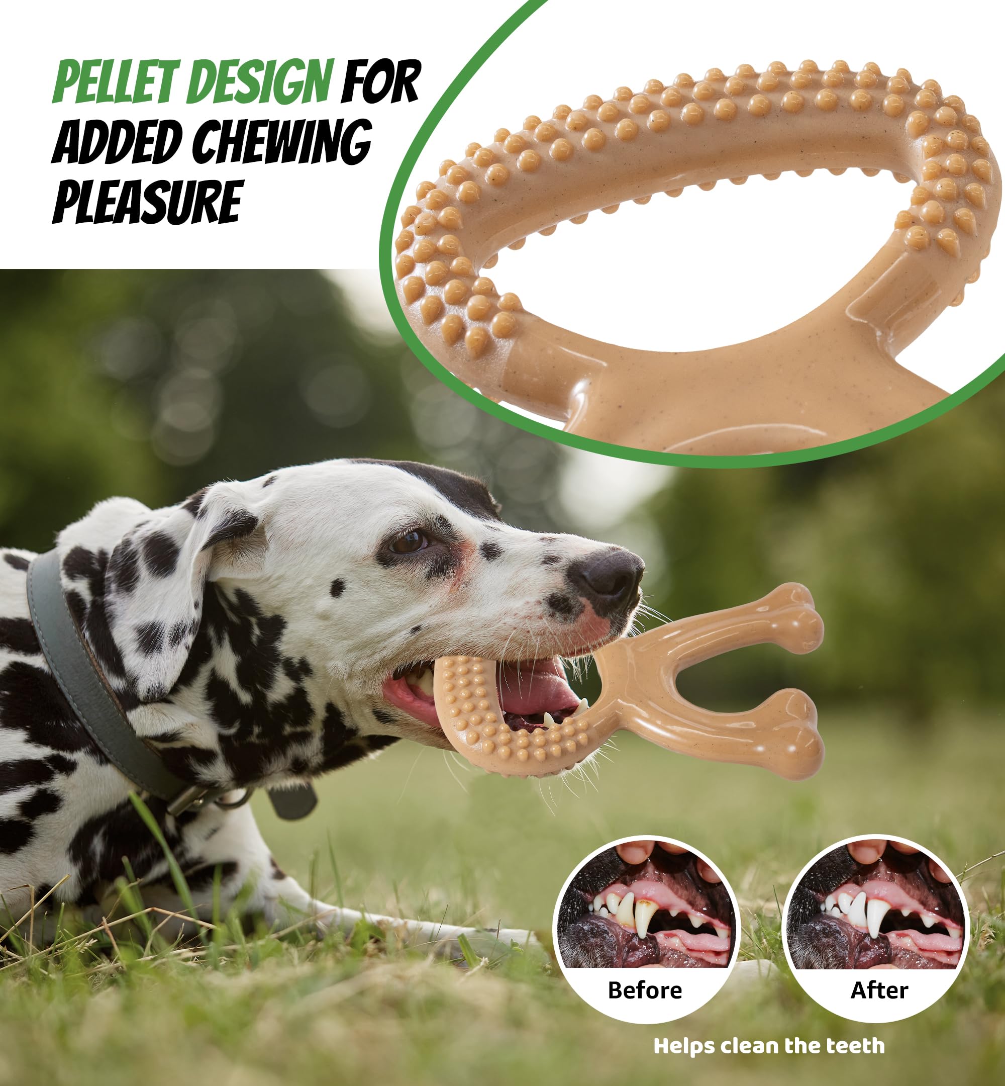 IPTPAS texture-dentale-nylon-chien: aide au nettoyage dentaire et massage des gencives.