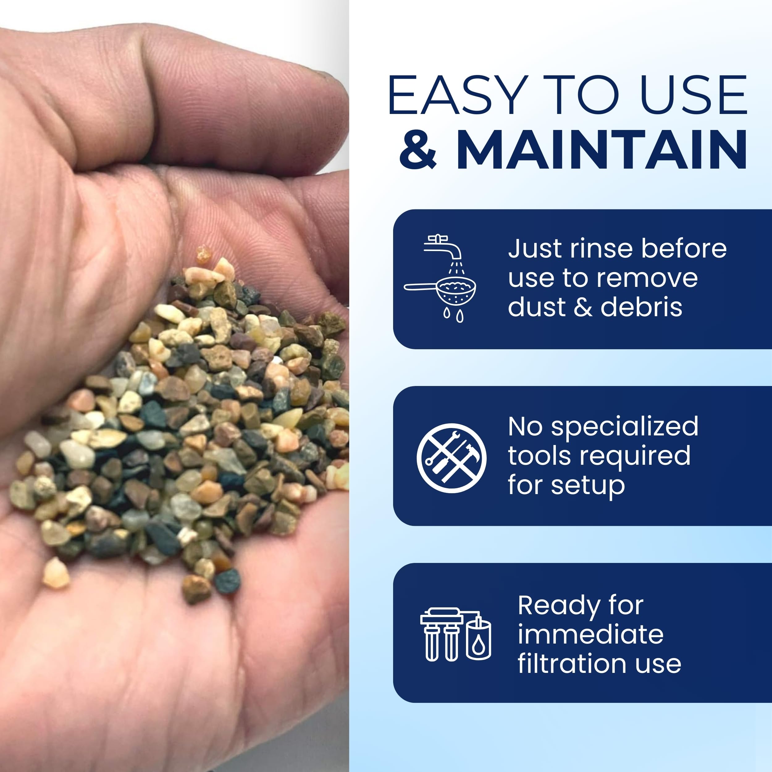 IPW garnet gravier: filtration domestique efficace pour une eau plus limpide.