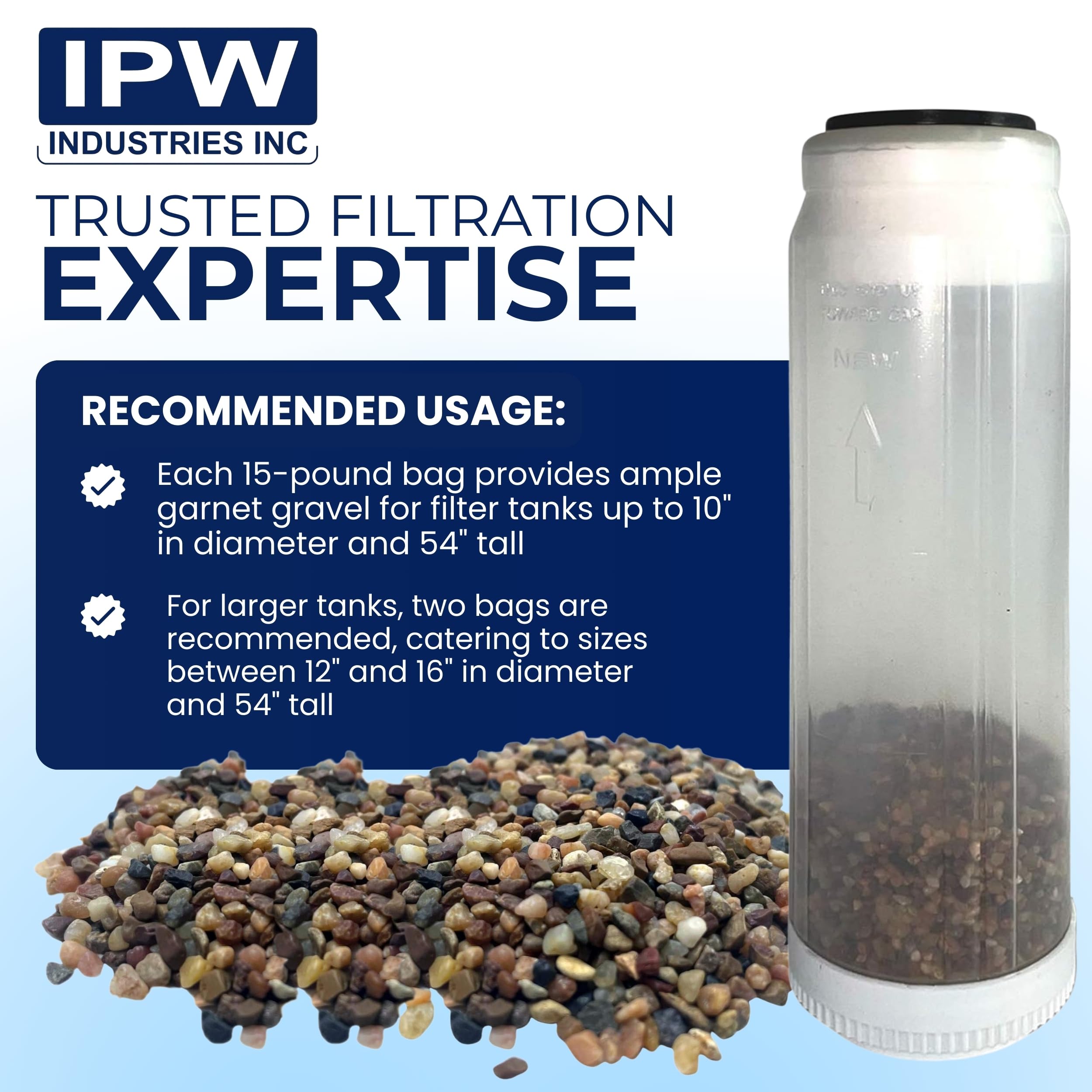 IPW garnet gravier: substrat pour plantes et habitat aquatique.
