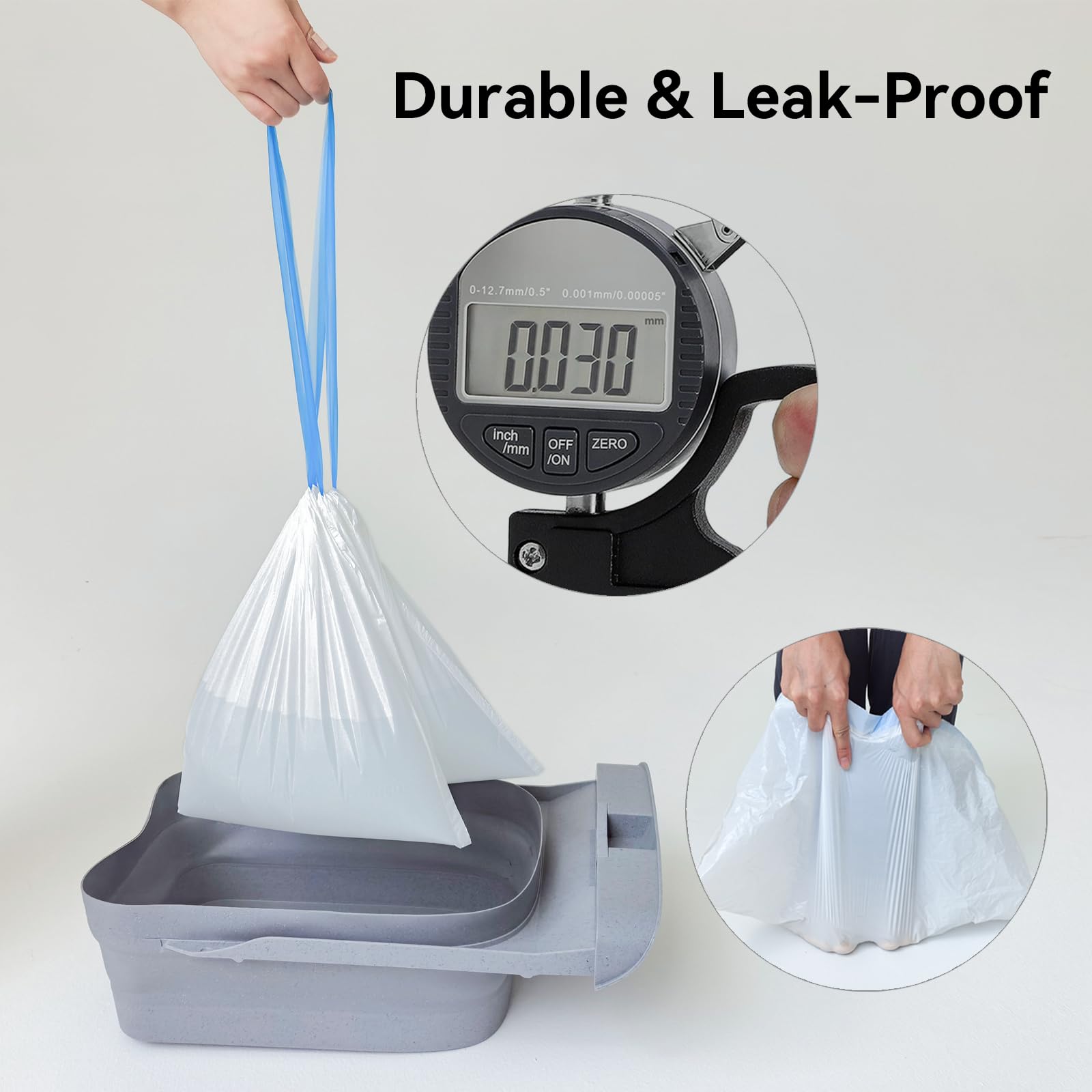 IQMaoGo sacs-litiere 3mil-60pcs, anti-odeur aide à limiter les senteurs.